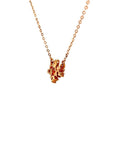 18K Rose Gold Flower Baby Pearl Diamond Necklace