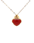 18K Rose Gold Ruyi Agate Diamond Necklace