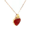 18K Rose Gold Ruyi Agate Diamond Necklace