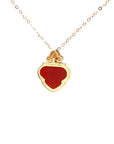 18K Rose Gold Ruyi Agate Diamond Necklace