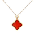 18K Rose Gold Sharp Agate Diamond Necklace