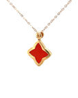 18K Rose Gold Sharp Agate Diamond Necklace
