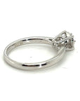 18K White Gold Illu Snap Chubby Side Diamond Ring
