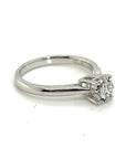18K White Gold Illu Snap Chubby Side Diamond Ring