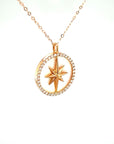 18K Rose Gold Everbright Star Mother Of Pearl Diamond Necklace