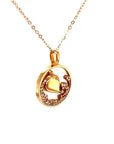 18K Rose Gold Aquarius Mother Of Pearl Diamond Charms Pendant