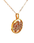 18K Rose Gold Crab Cancer Mother Of Pearl Diamond Necklace