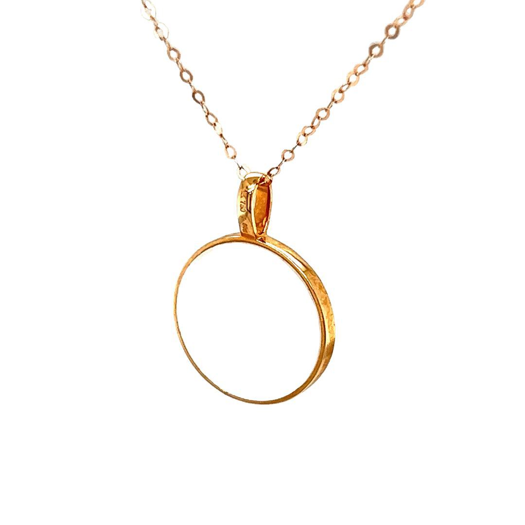 18K Rose Gold Crab Cancer Mother Of Pearl Diamond Necklace