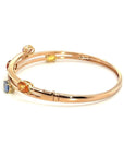 18K Rose Gold Oval Shape FS Interval Diamond Bangle