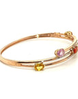 18K Rose Gold Oval Shape FS Interval Diamond Bangle