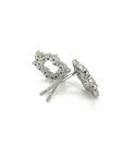 18K White Gold Summer Flower Diamond Earrings