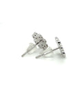18K White Gold Pancake Diamond Earrings