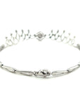 18K White Gold Free Flow Crown Diamond Bracelet
