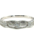 18K White Gold Diamond Bangle