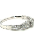 18K White Gold Diamond Bangle