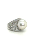 18K White Gold Pearl Ring