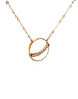 18K Rose Gold Little Planet Mother of Pearl Diamond Necklace