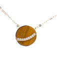18K Rose Gold Little Planet Yellow Stone Diamond Necklace