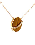 18K Rose Gold Little Planet Yellow Stone Diamond Necklace
