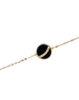 18K Rose Gold Little Plant Black Onyx Diamond Bracelet