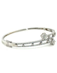 18K White Gold Ever Stars Triple Wish Diamond Bangle