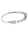 18K White Gold Ever Stars Triple Wish Diamond Bangle