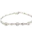 18K White Gold Three Happy Diamond Bracelet