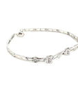 18K White Gold Three Happy Diamond Bracelet
