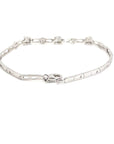 18K White Gold Three Happy Diamond Bracelet