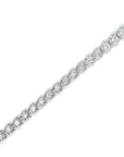 18K White Gold  S Triple Prongs Illusion Tennis Diamond Bracelet