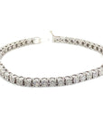 18K White Gold Medium Illusion Shine Tennis Diamond Bracelet