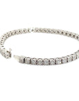 18K White Gold Medium Illusion Shine Tennis Diamond Bracelet