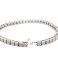 18K White Gold Medium Illusion Shine Tennis Diamond Bracelet