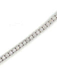 18K White Gold Medium Illusion Shine Tennis Diamond Bracelet