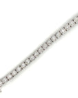 18K White Gold Medium Illusion Shine Tennis Diamond Bracelet