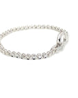 18K White Gold Round Buckle Mini Illu Tennis Diamond Bracelet