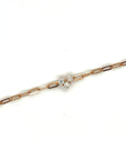 18K Rose Gold Mini Chain Ity Heart Diamond Bracelet