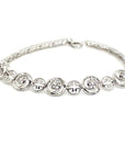 18K White Gold Chinese Style Decor Diamond Bracelet
