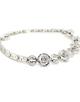 18K White Gold Chinese Style Decor Diamond Bracelet