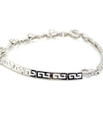 18K White Gold Chinese Style Decor Diamond Bracelet