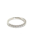 18K White Gold Tension Half Eternity Band Diamond Ring