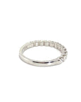 18K White Gold Tension Half Eternity Band Diamond Ring