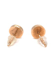 18K Rose Gold Baby Roman Clock Onyx Earrings