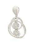 18K White Gold Diamond Pendant