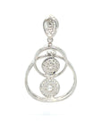 18K White Gold Diamond Pendant