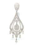 18K White Gold Chandelier Drop Diamond Pendant
