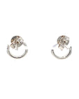 18K White Gold Round Torch Diamond Earrings