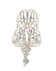 18K White Gold Open Peanut Diamond Pendant