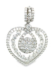 18K White Gold Full Heart Luxe Diamond Pendant