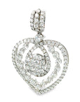 18K White Gold Full Heart Luxe Diamond Pendant